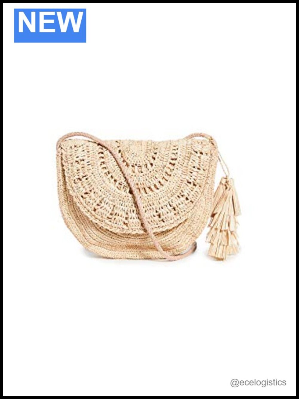 Raffia Crossbody Bag Tassel Straw Purse Summer